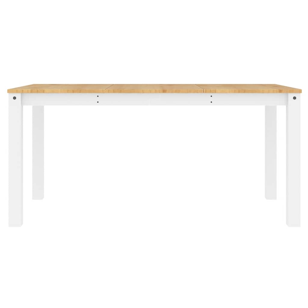 Set da Pranzo 3 pz Panama Bianco in Legno Massello di Pino - homemem39