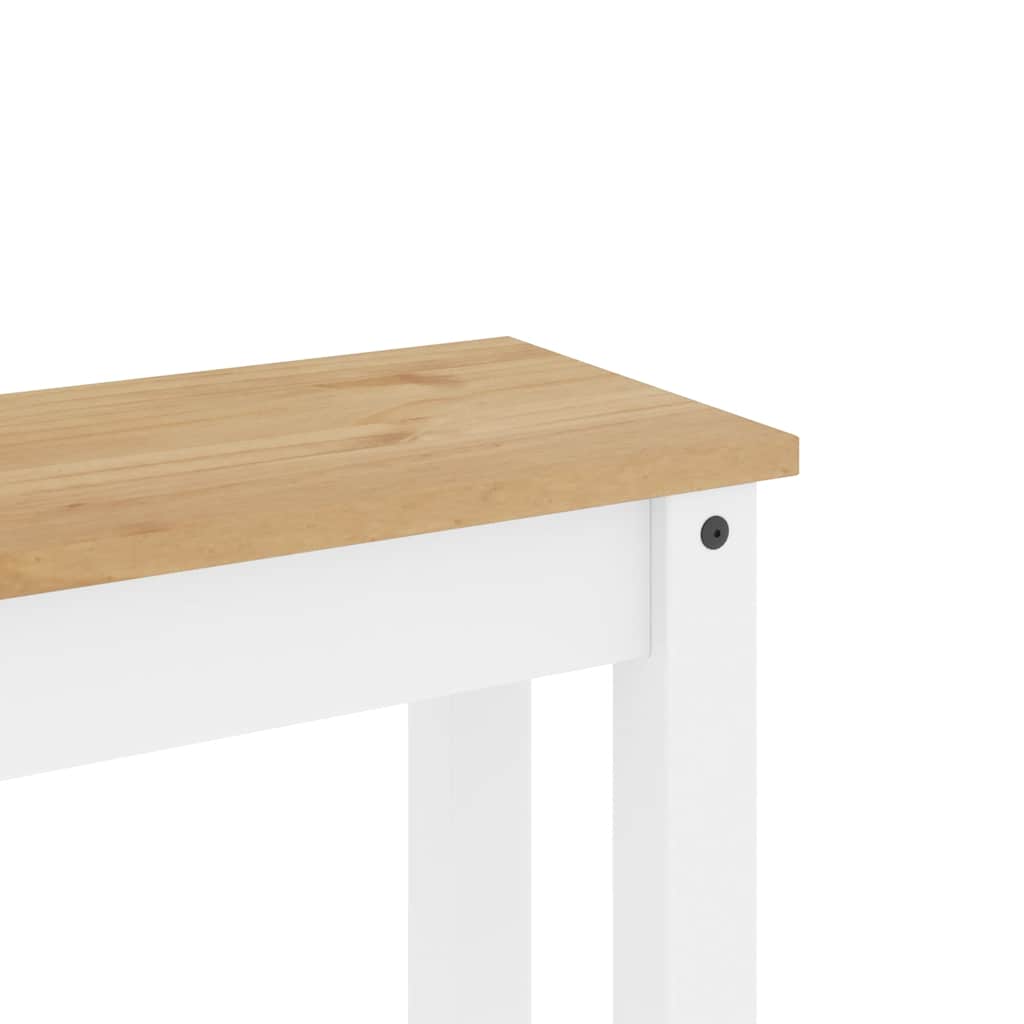Set da Pranzo 3 pz Panama Bianco in Legno Massello di Pino - homemem39