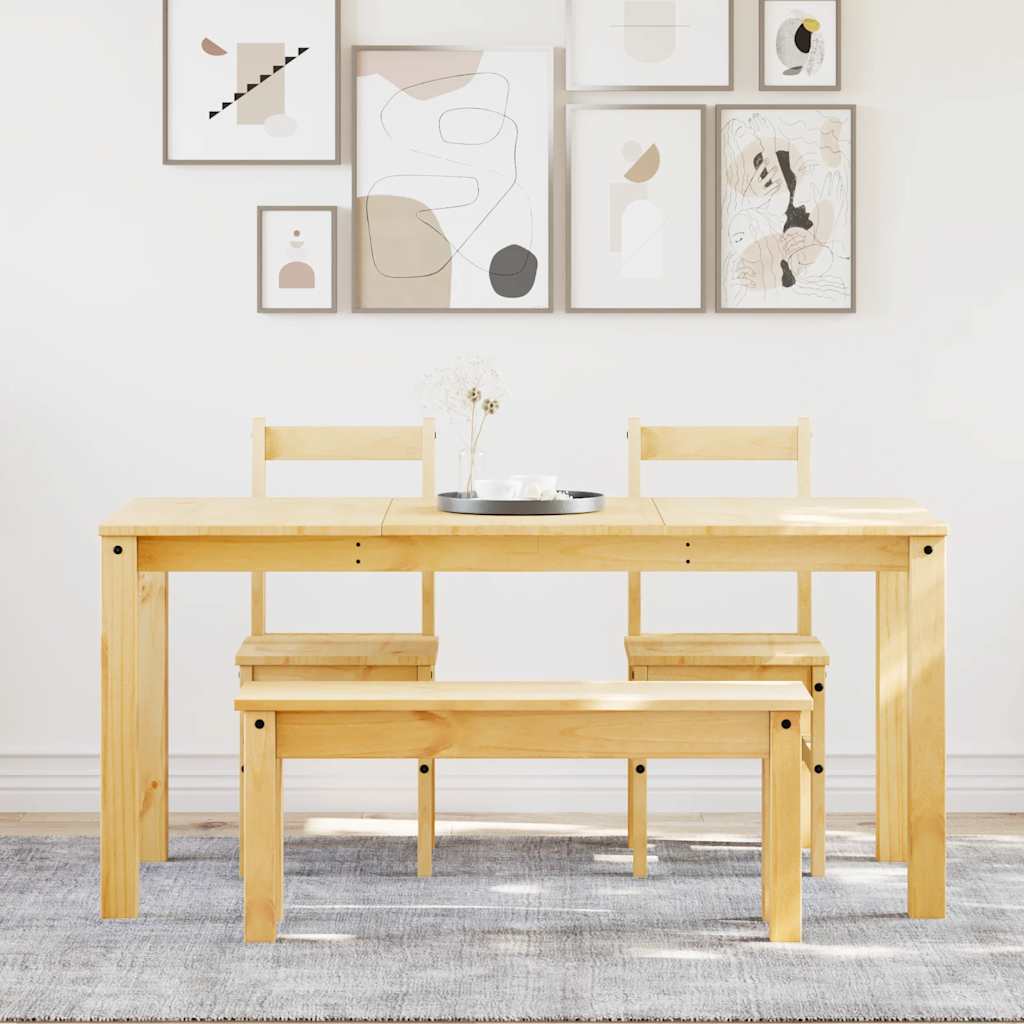 Set da Pranzo 4 pz Panama in Legno Massello di Pino - homemem39