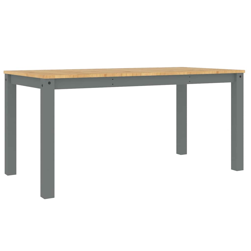 Set da Pranzo 5 pz Panama Grigio in Legno Massello di Pino - homemem39