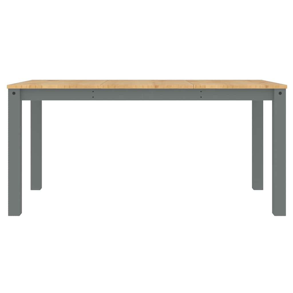 Set da Pranzo 5 pz Panama Grigio in Legno Massello di Pino - homemem39