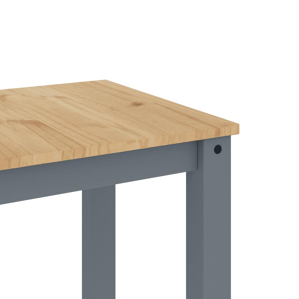 Set da Pranzo 5 pz Panama Grigio in Legno Massello di Pino - homemem39