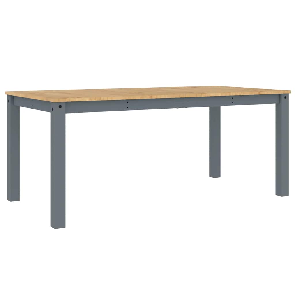 Set da Pranzo 5 pz Panama Grigio in Legno Massello di Pino - homemem39