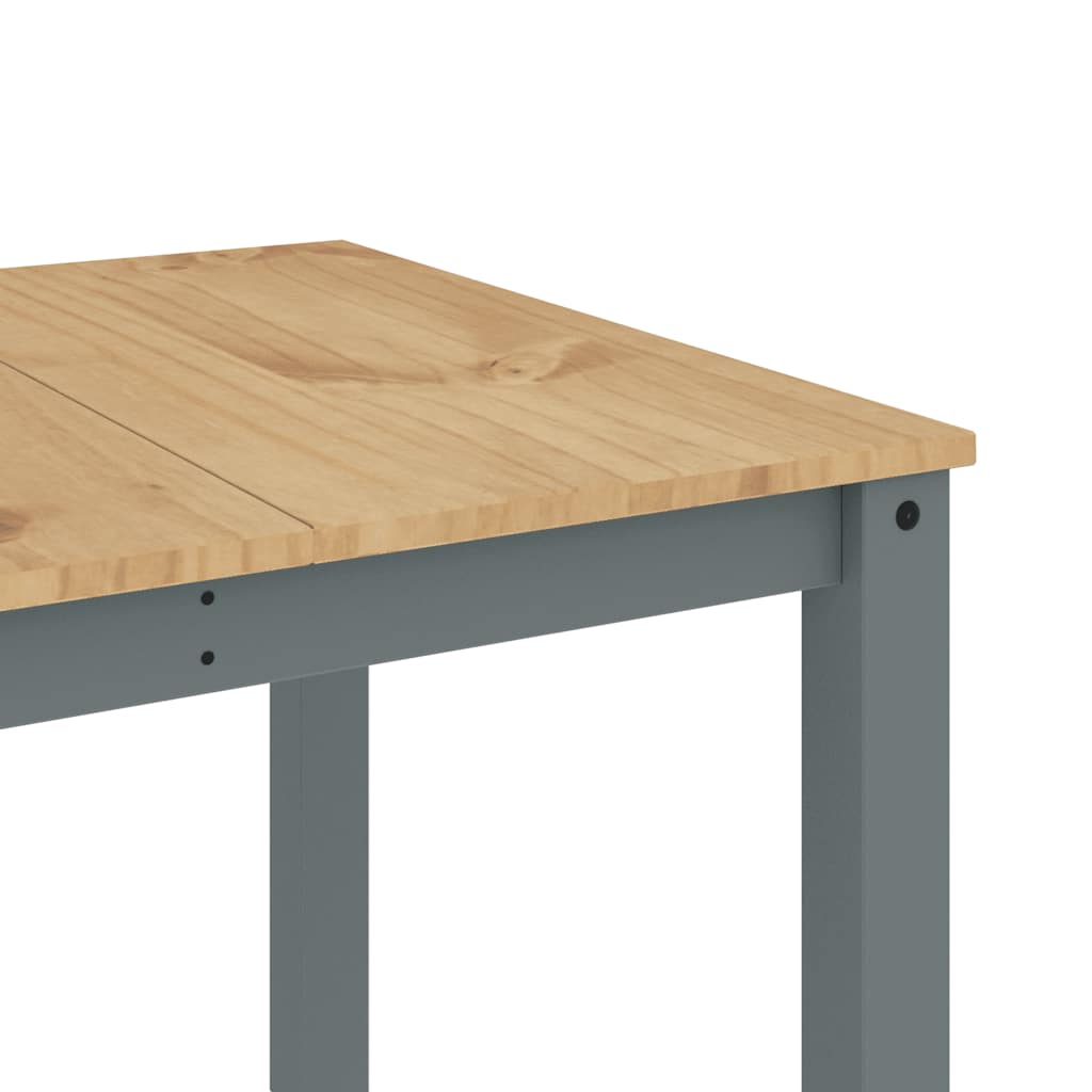 Set da Pranzo 5 pz Panama Grigio in Legno Massello di Pino - homemem39