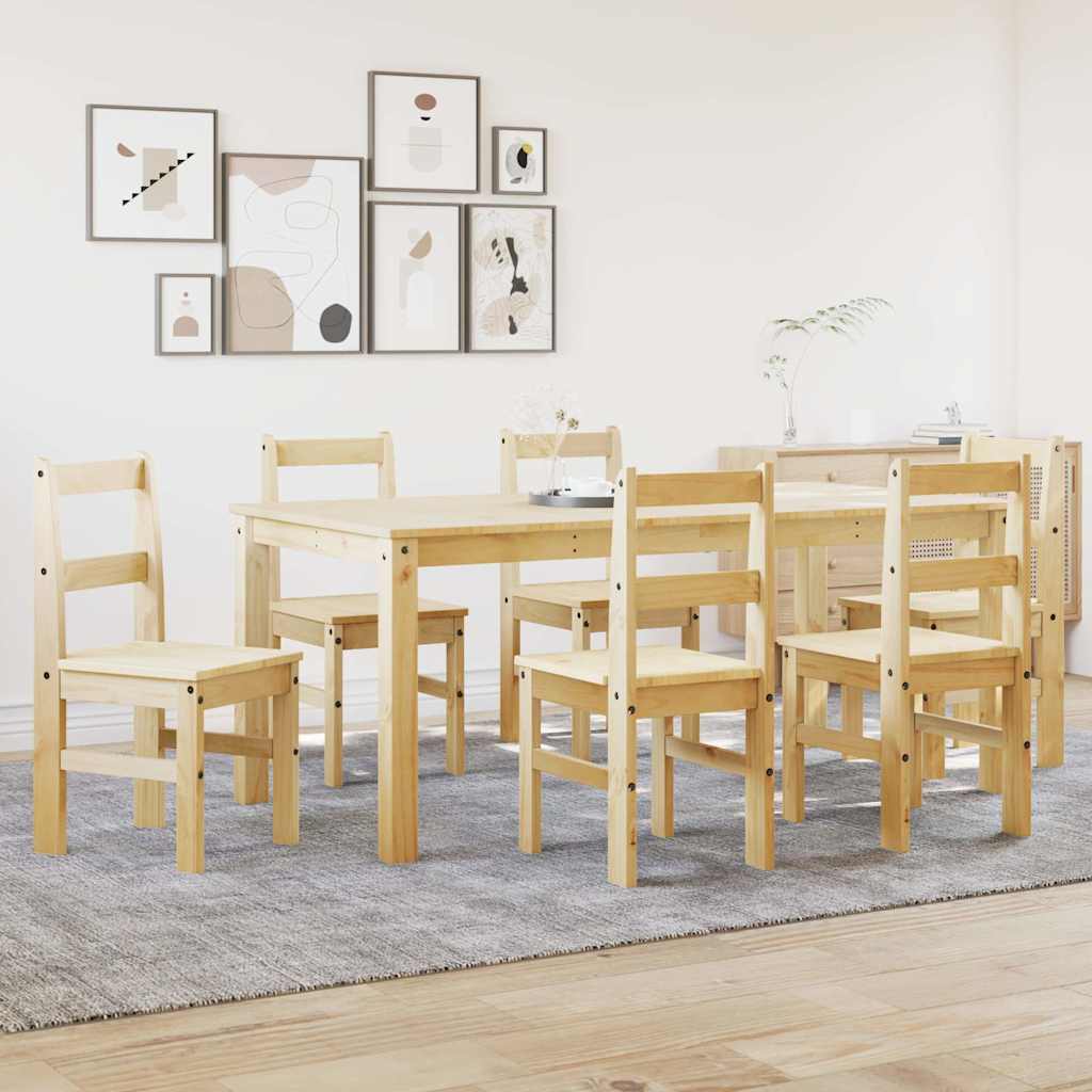 Set da Pranzo 7 pz Panama in Legno Massello di Pino - homemem39