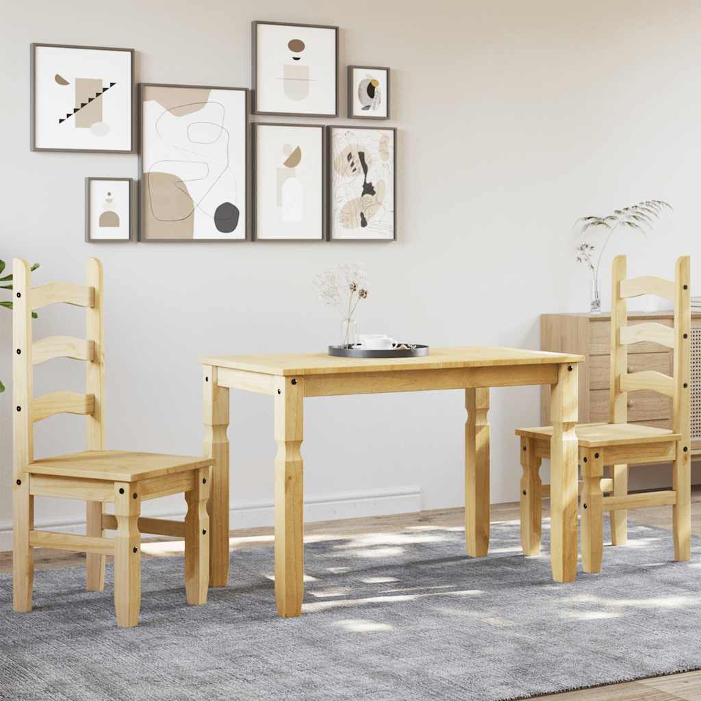 Set da Pranzo 3 pz Panama in Legno Massello di Pino - homemem39