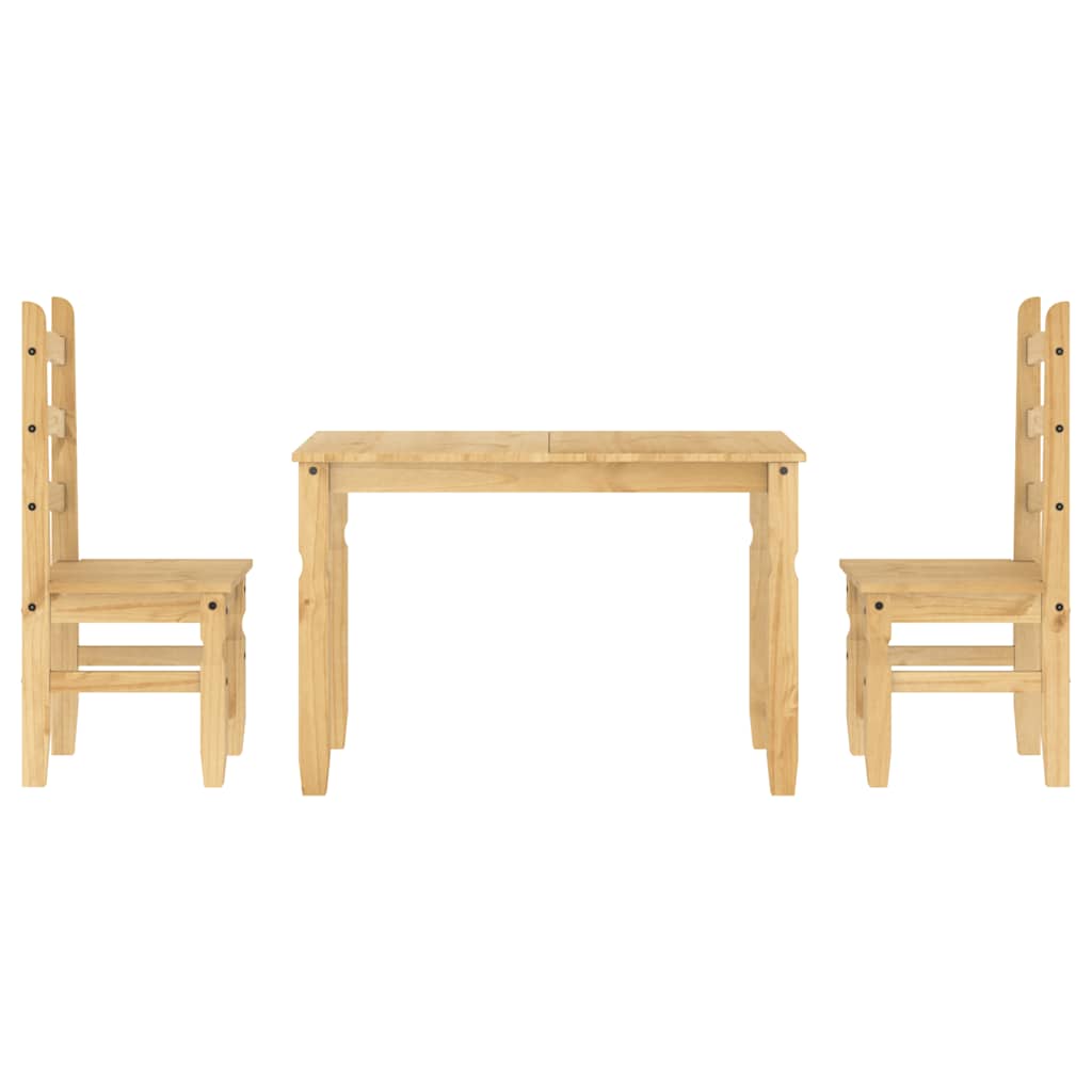 Set da Pranzo 3 pz Panama in Legno Massello di Pino - homemem39