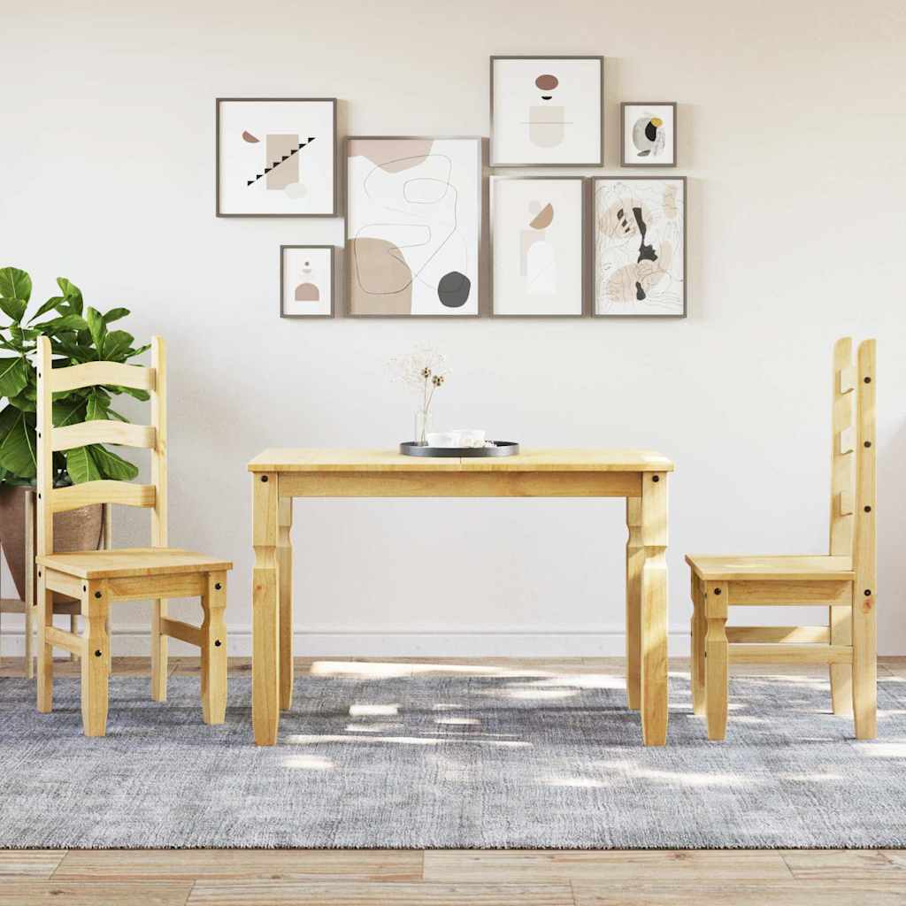 Set da Pranzo 3 pz Panama in Legno Massello di Pino - homemem39