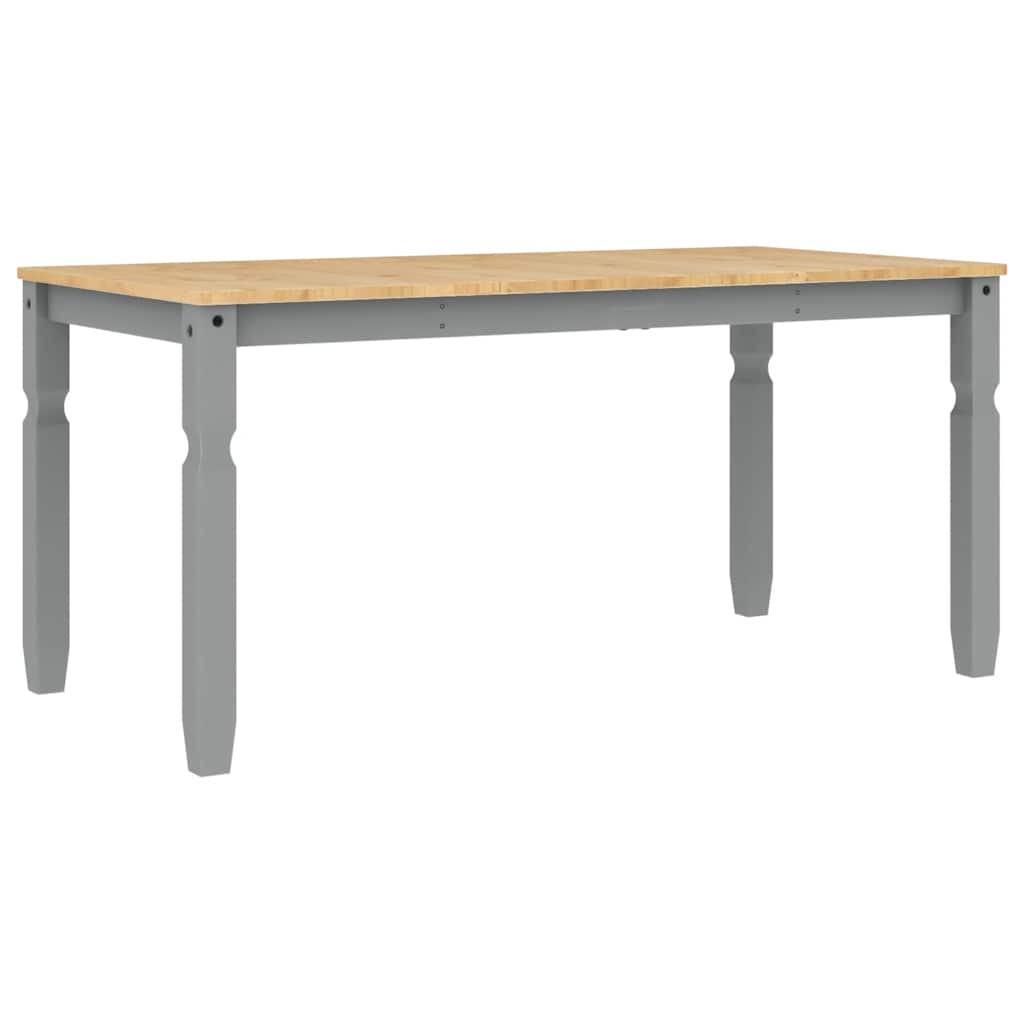 Set da Pranzo 3 pz Panama Grigio in Legno Massello di Pino - homemem39