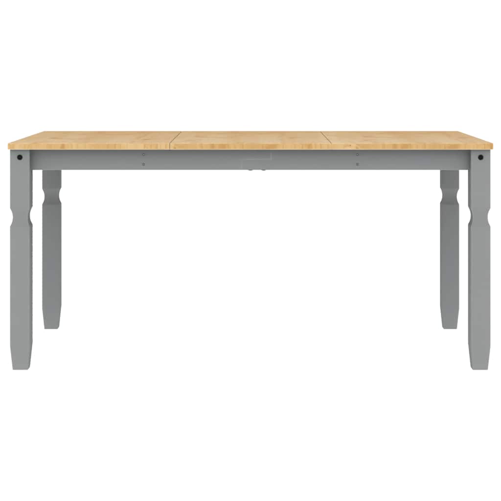Set da Pranzo 3 pz Panama Grigio in Legno Massello di Pino - homemem39