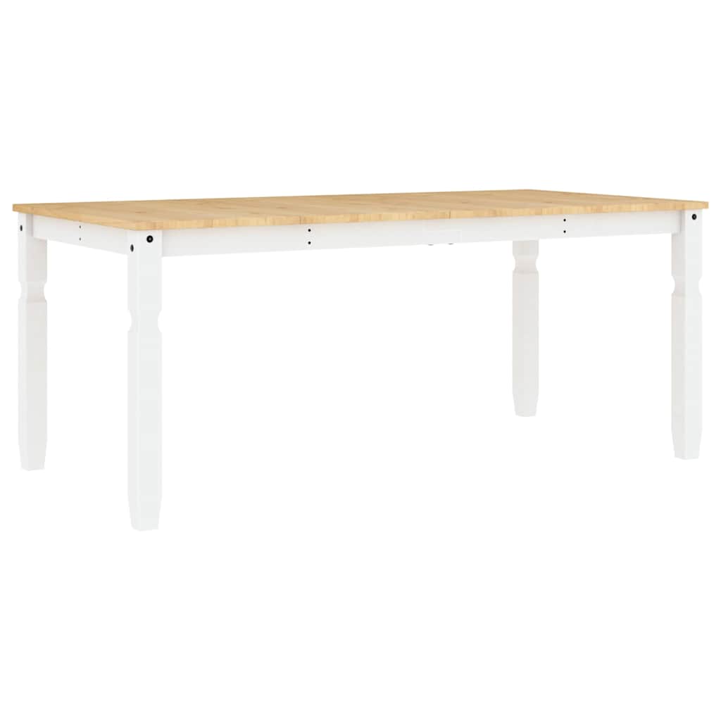 Set da Pranzo 3 pz Panama Bianco in Legno Massello di Pino - homemem39