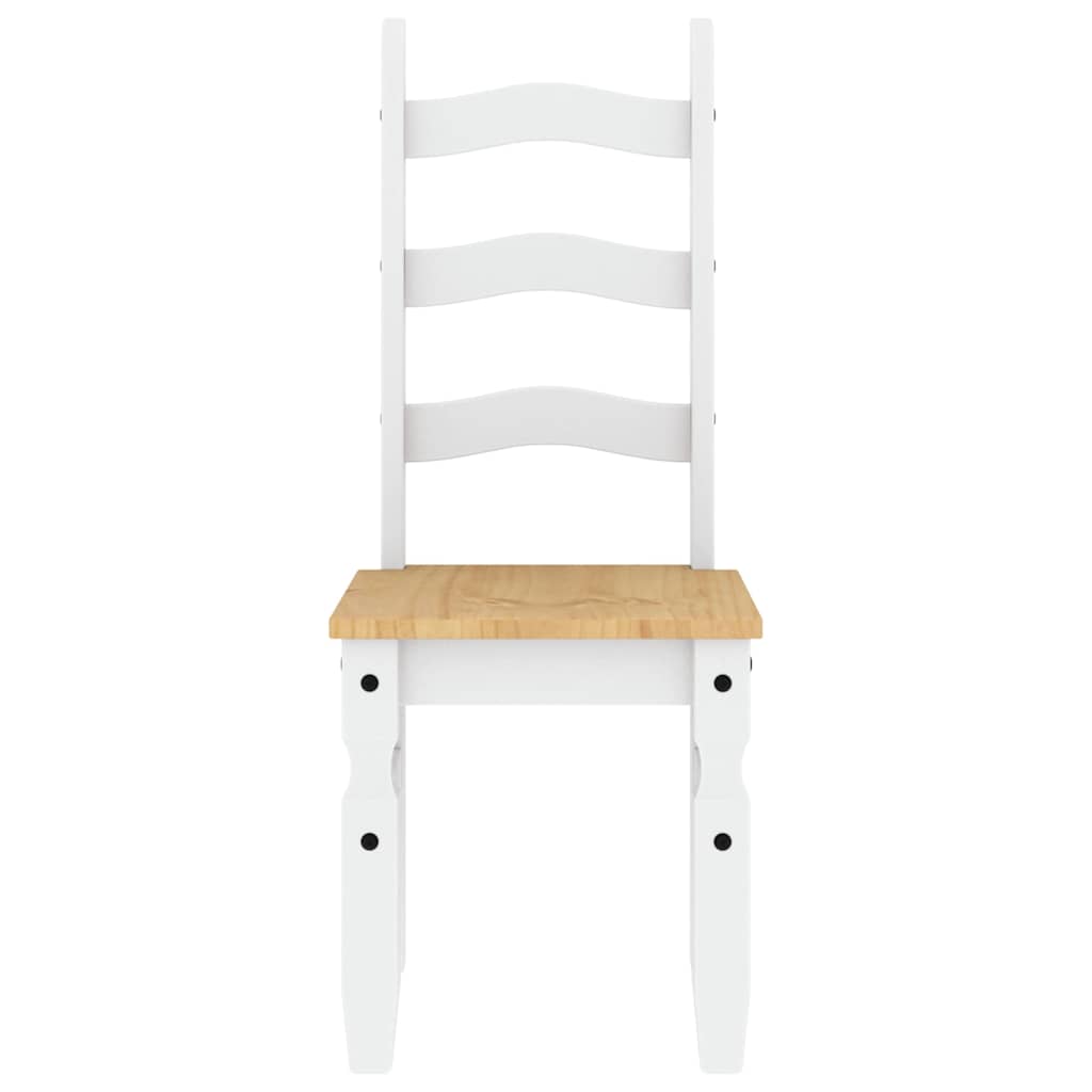 Set da Pranzo 3 pz Panama Bianco in Legno Massello di Pino - homemem39