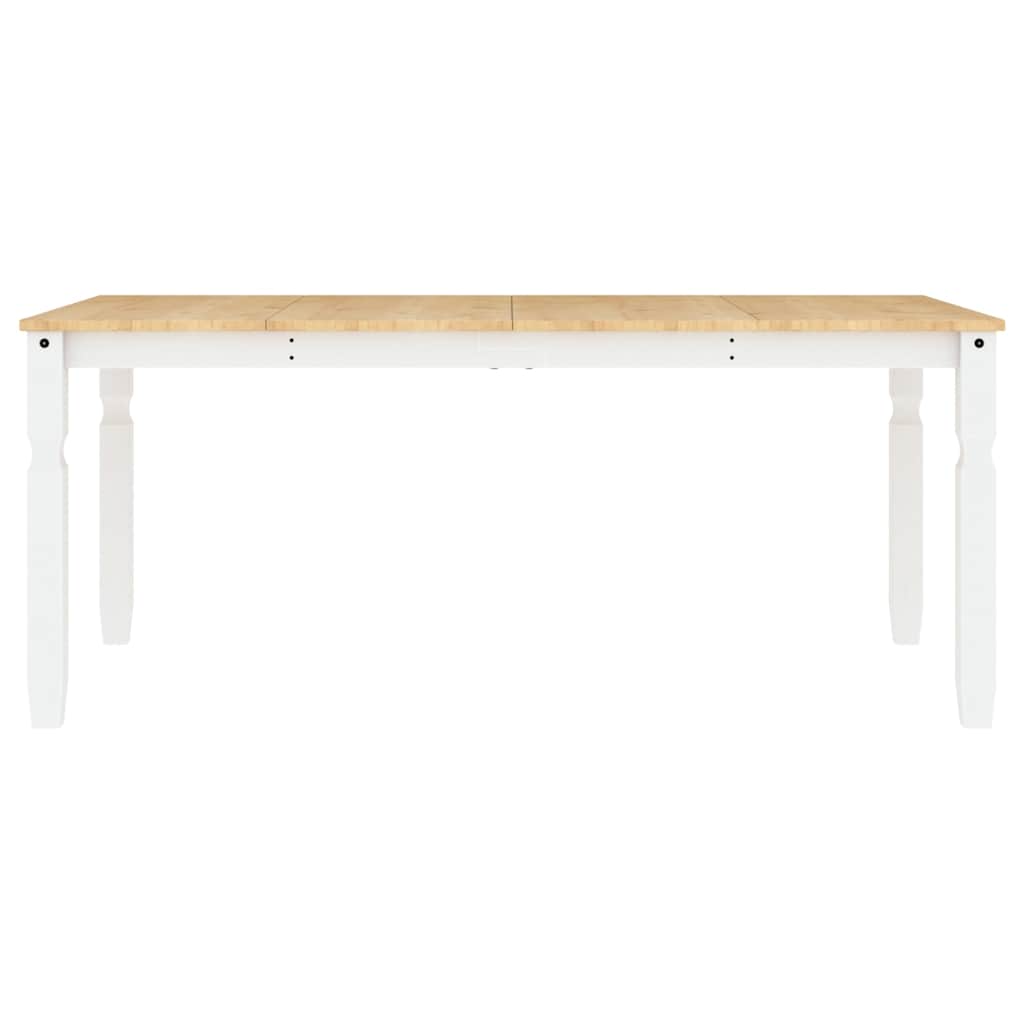 Set da Pranzo 3 pz Panama Bianco in Legno Massello di Pino - homemem39