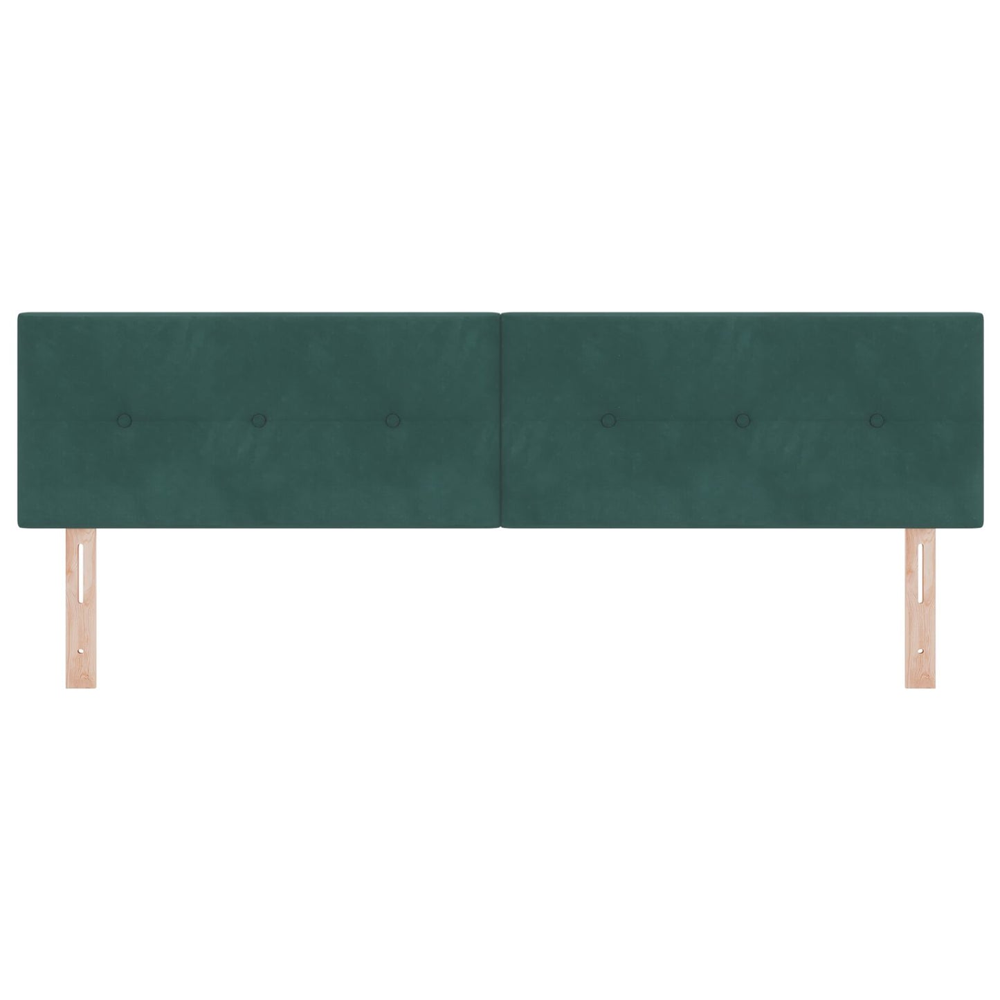 Testiera LED vidaXL Button Tufted Verde Scuro 90 cm in Velluto