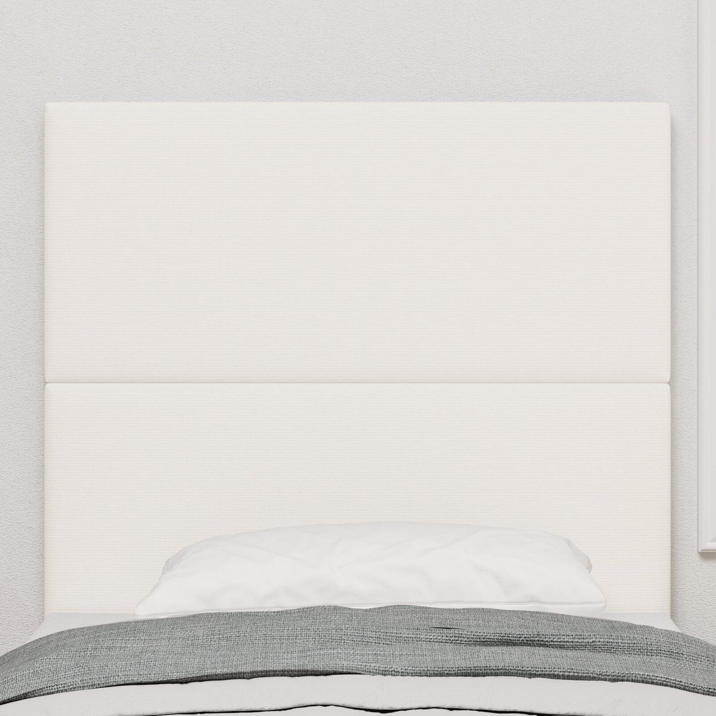 Testiera vidaXL Design Semplice Crema 100 cm Tessuto Corduroy