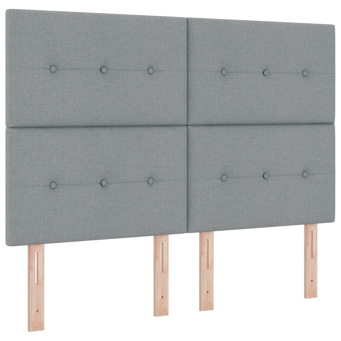 Testiera vidaXL Button Tufted Grigio chiaro 160 cm Tessuto