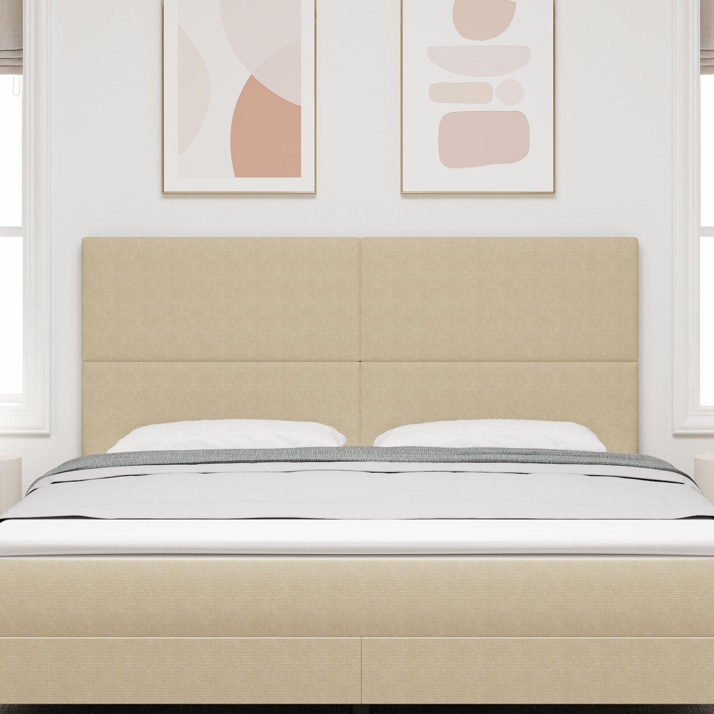 Testiera vidaXL Design Semplice Verde Chiaro Grigio 180 cm in Tessuto Vellutato