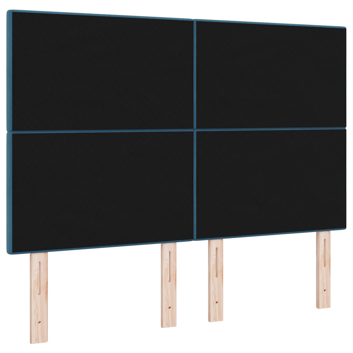 testiera imbottita vidaXL blu scuro 140 cm in velluto
