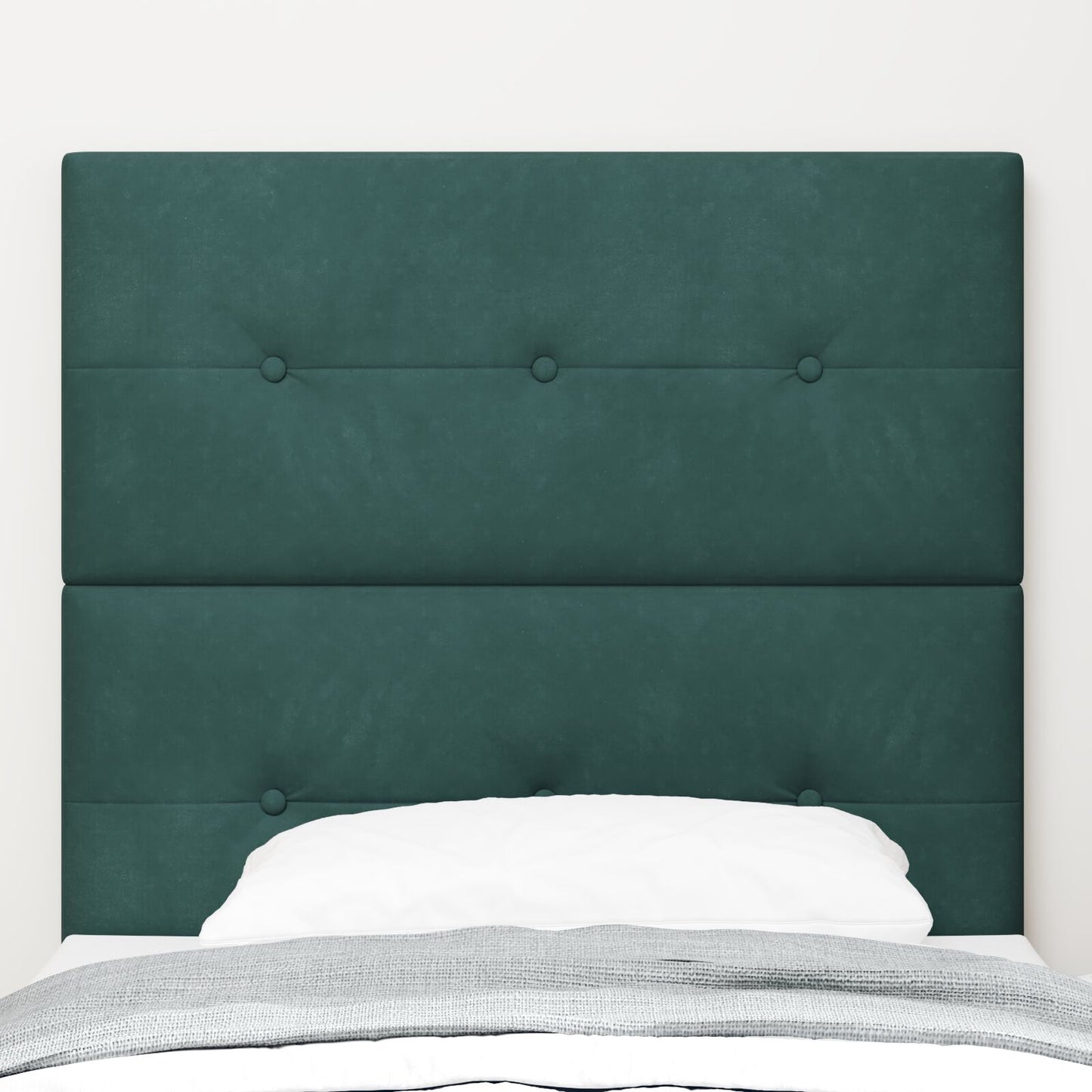 Testiera vidaXL con bottoni trapuntati Verde Scuro 90 cm in Velluto
