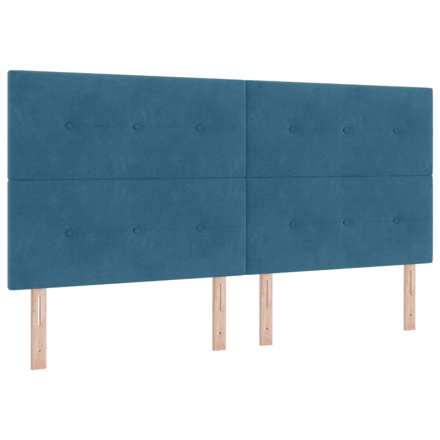 testiera vidaXL imbottita blu scuro 200 cm in velluto