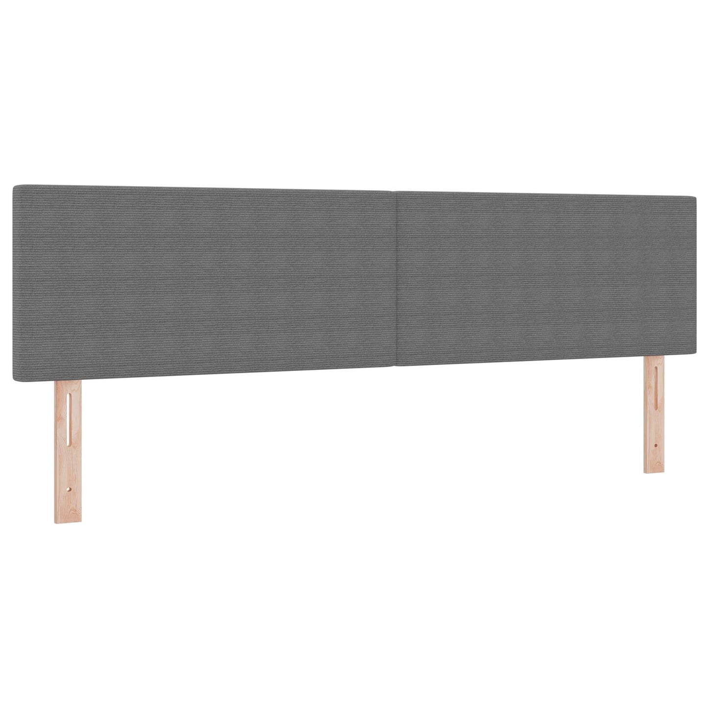 Testata LED Semplice Grigia Chiara da 90 cm in Tessuto di Corduroy