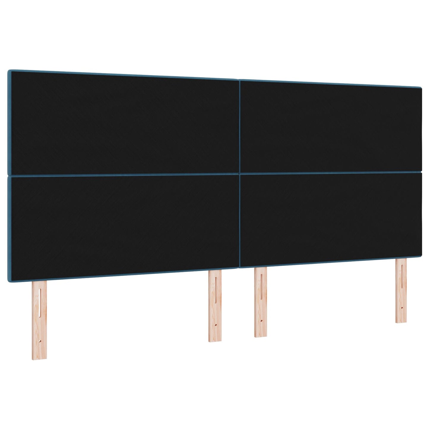 testiera vidaXL imbottita blu scuro 200 cm in velluto