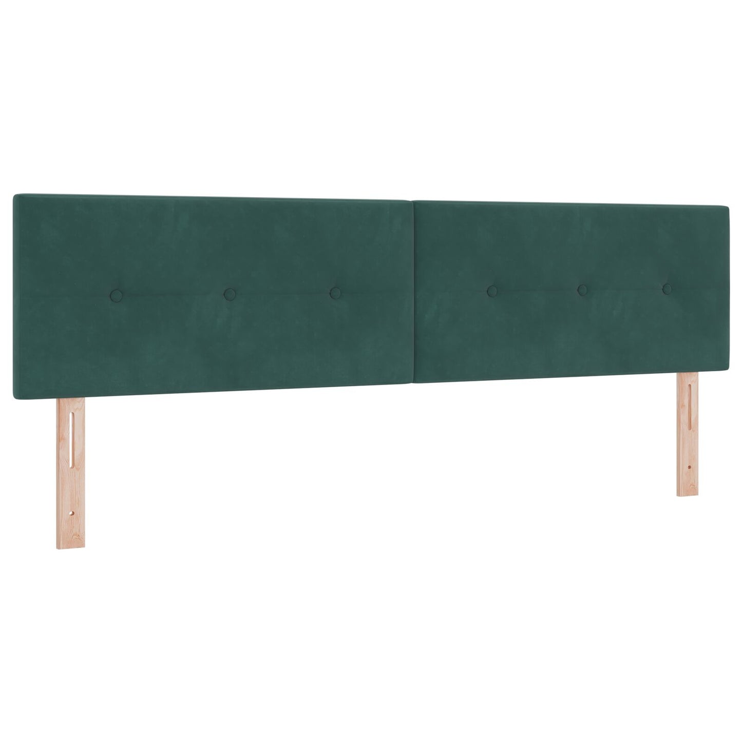 Testiera LED vidaXL Button Tufted Verde Scuro 90 cm in Velluto