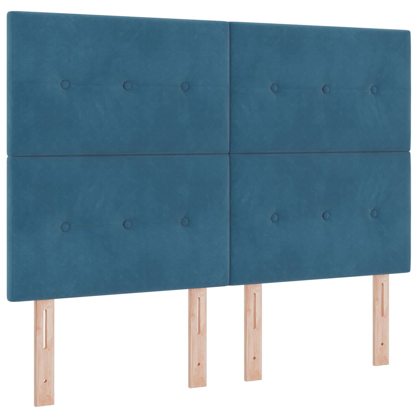 testiera imbottita vidaXL blu scuro 140 cm in velluto