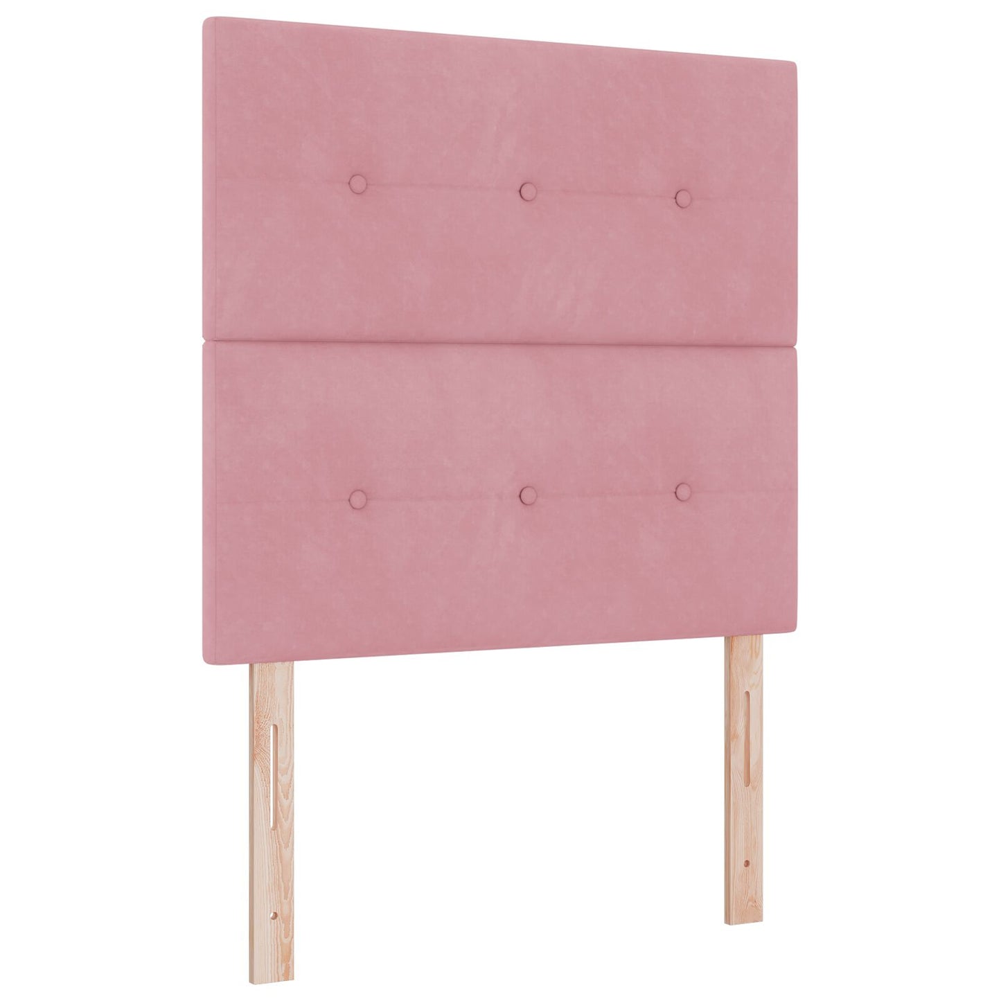 Testiera vidaXL imbottita a bottoni Rosa 90 cm in Velluto