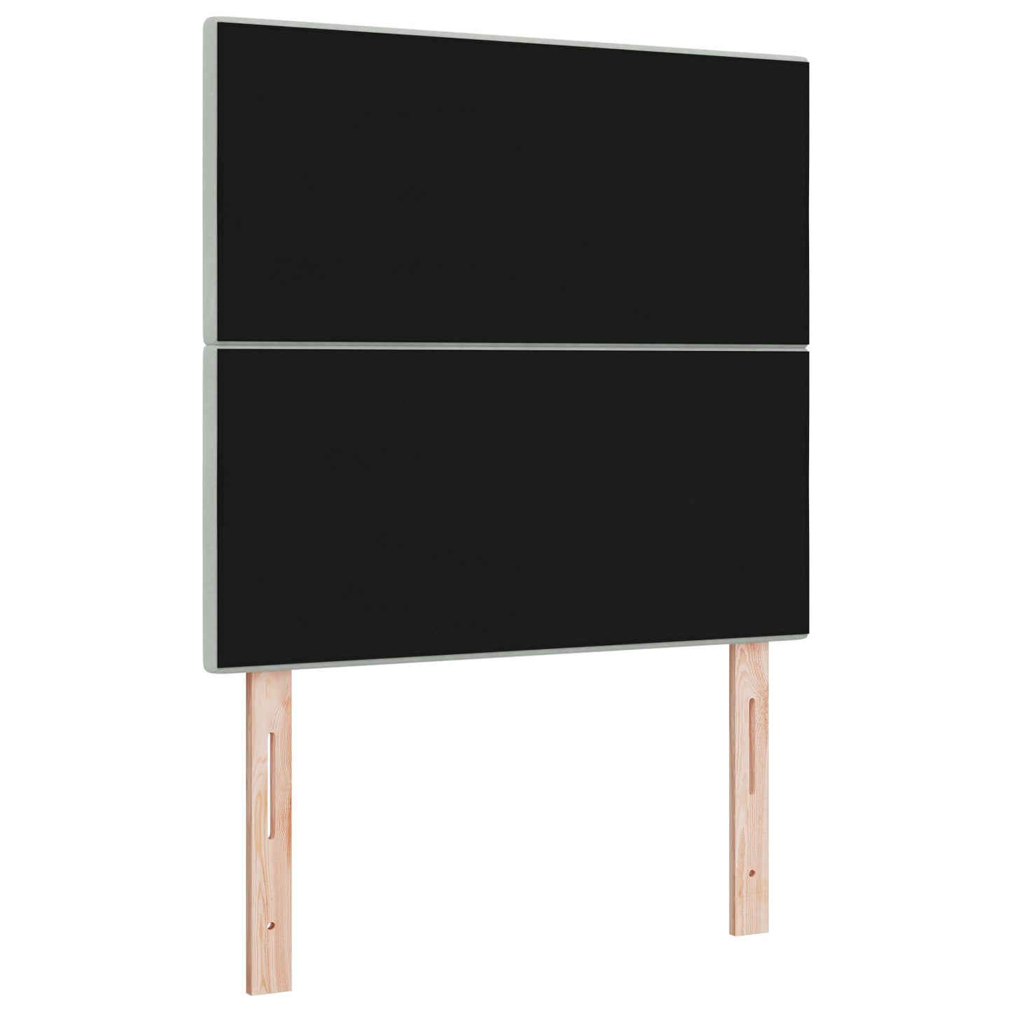 Testiera vidaXL Con bottoni trapuntati Grigio chiaro 90 cm Velluto