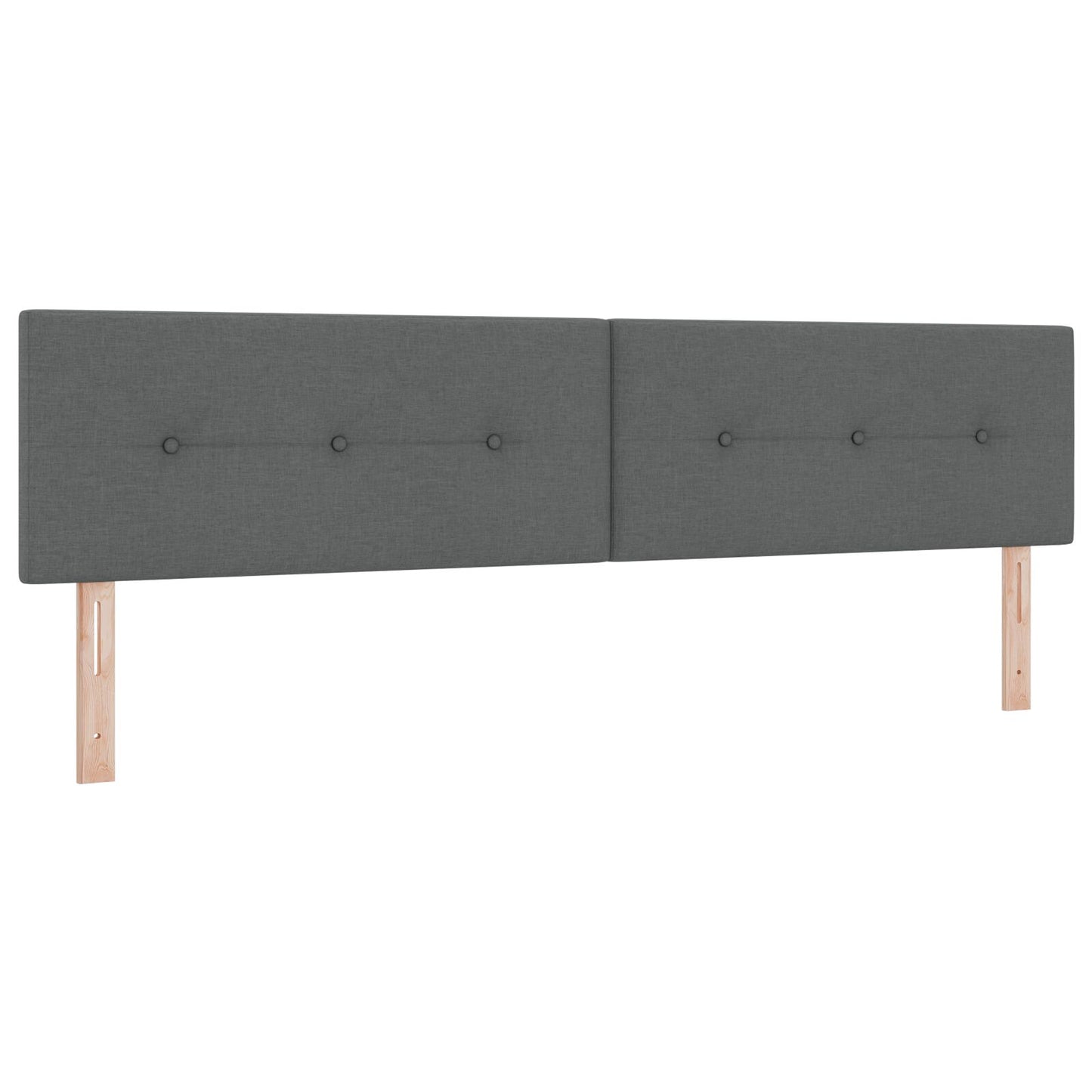 Testata LED vidaXL Button Tufted Grigio scuro 100 cm Tessuto