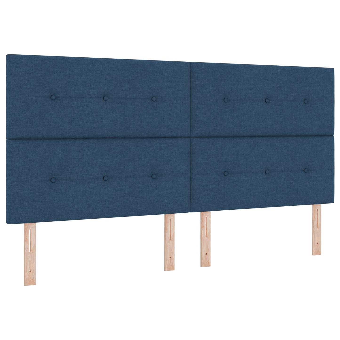 Testiera vidaXL Button Tufted Blu 200 cm Tessuto