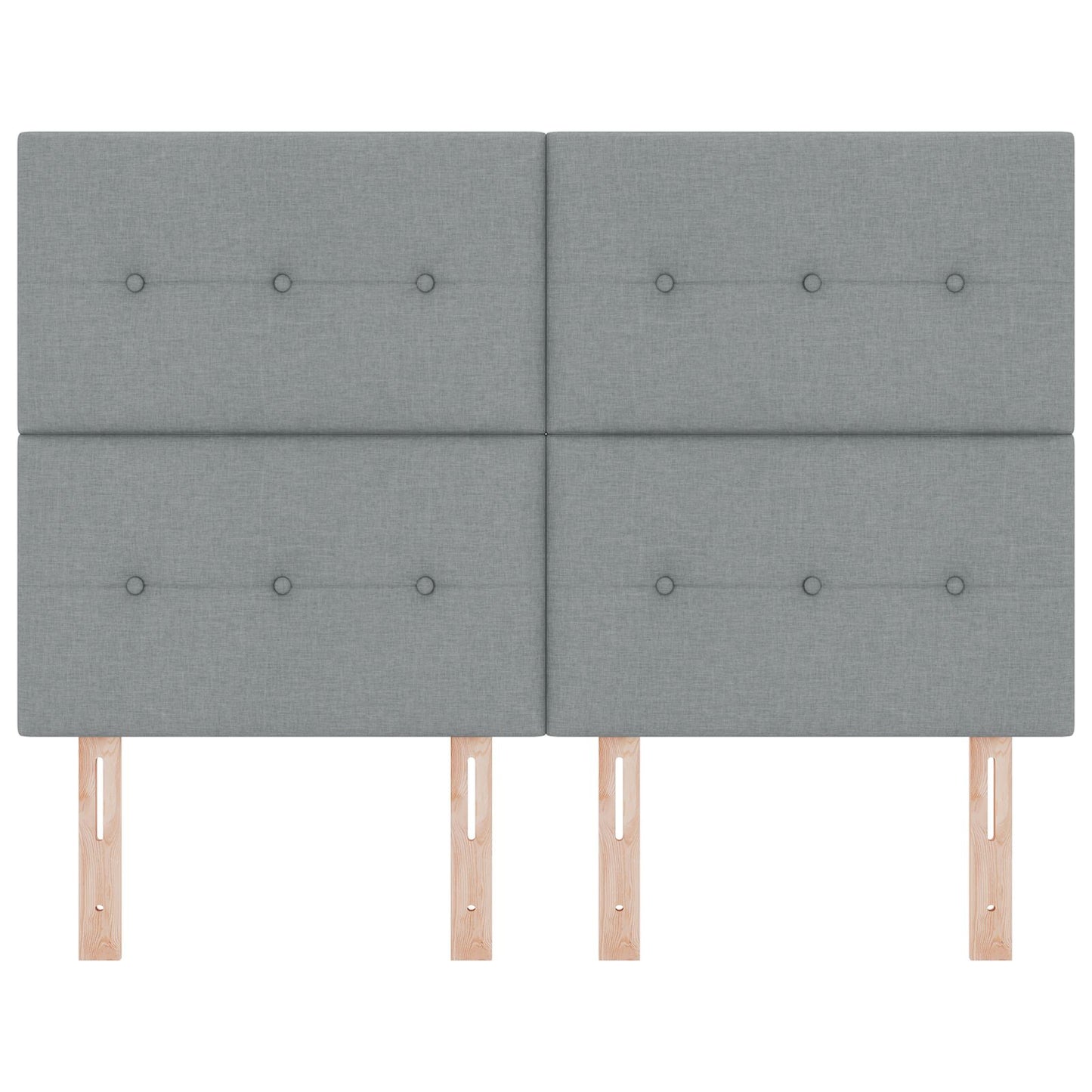 Testiera vidaXL Button Tufted Grigio chiaro 160 cm Tessuto