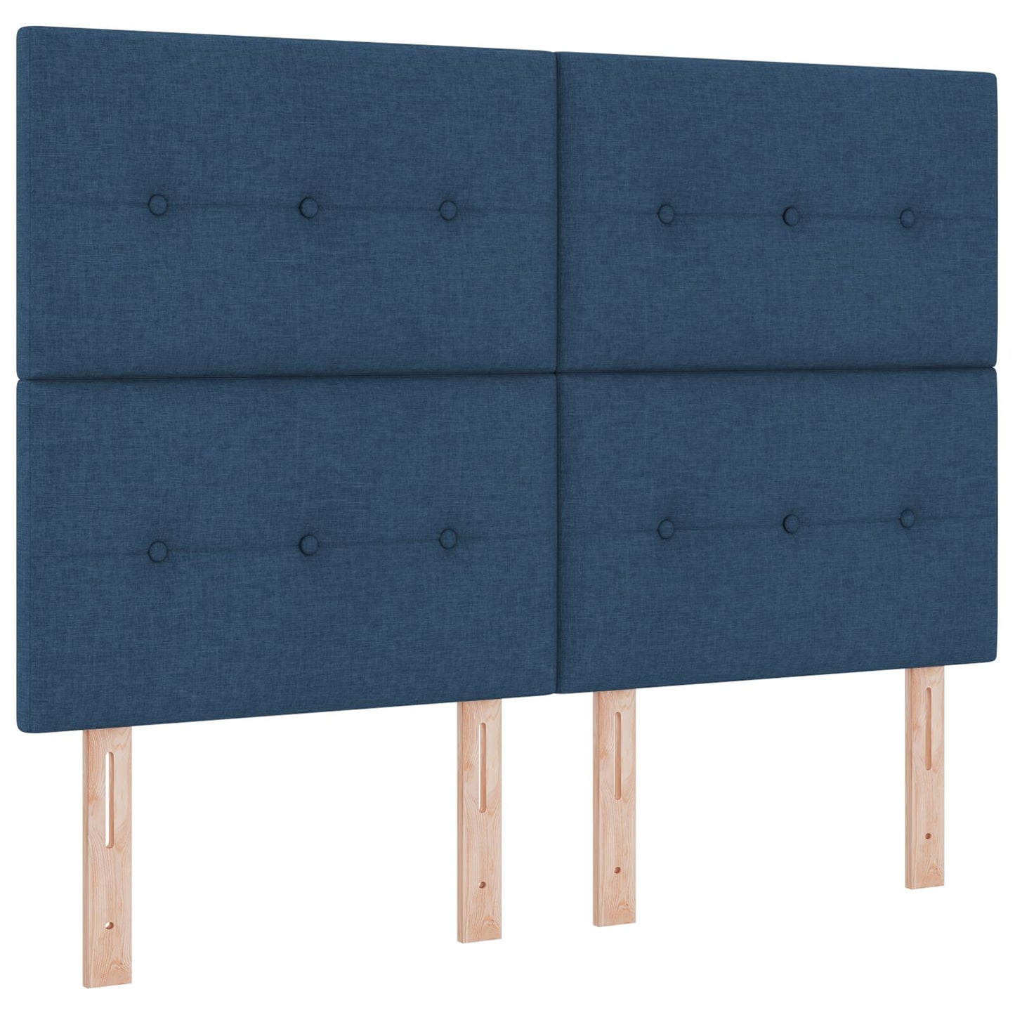 Testiera vidaXL Button Tufted Blu 160 cm Tessuto
