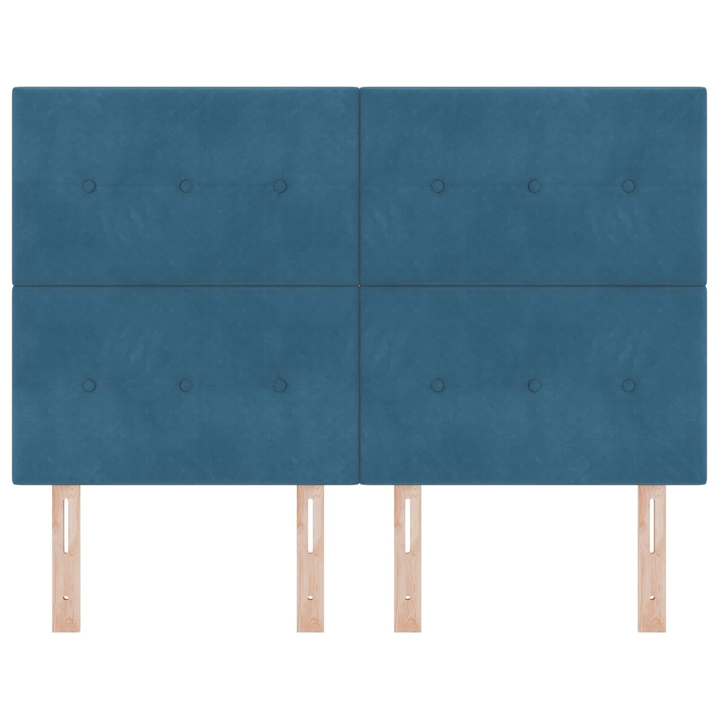 Testiera vidaXL Button Tufted Blu Scuro 160 cm in Velluto