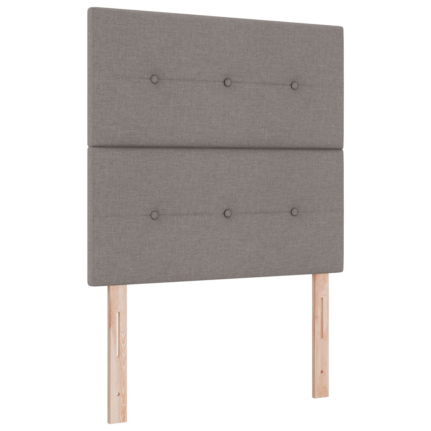 Testiera vidaXL Imbottita con Bottoni Tortora 90 cm in Tessuto