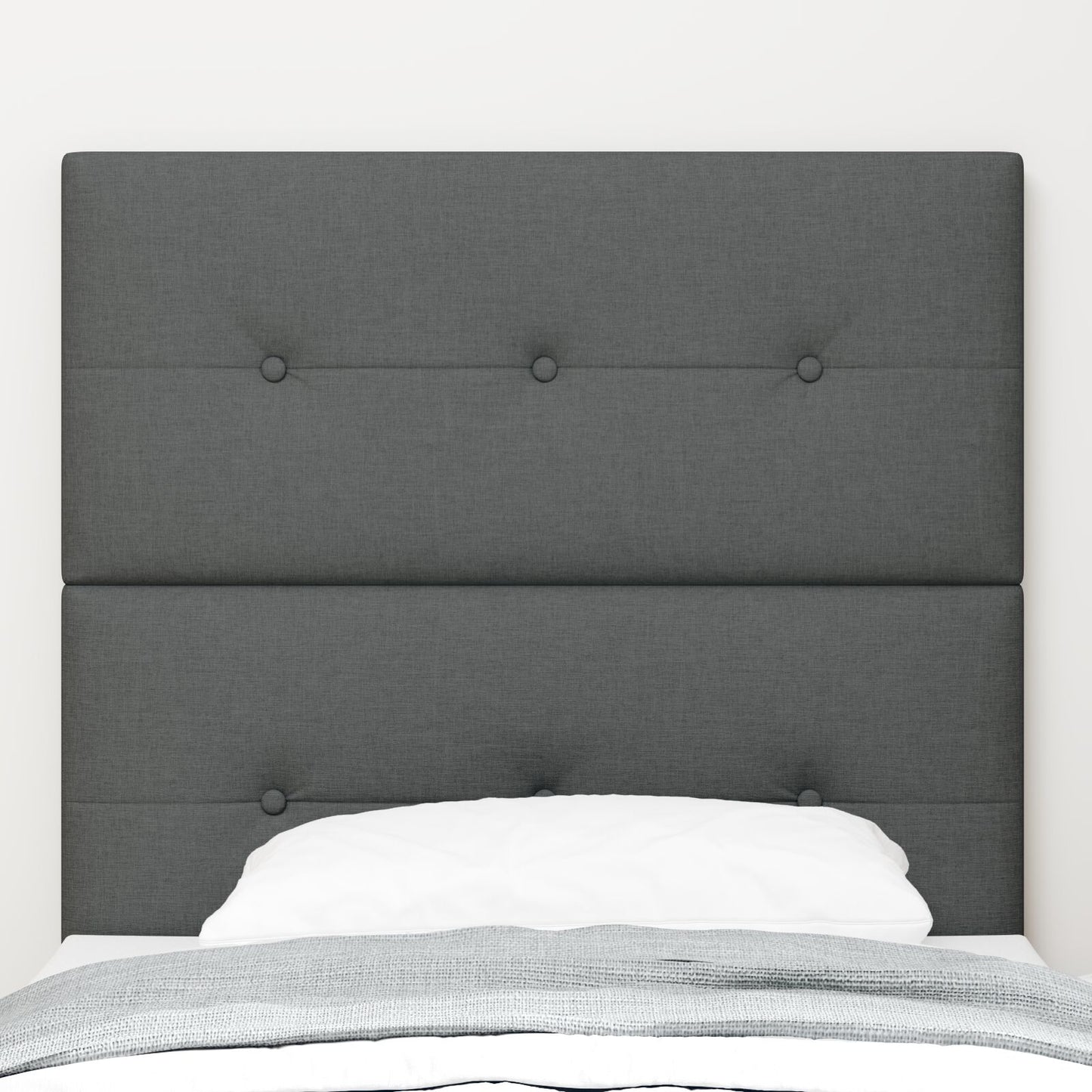 Testata LED vidaXL Grigio Scuro 90 cm Tessuto
