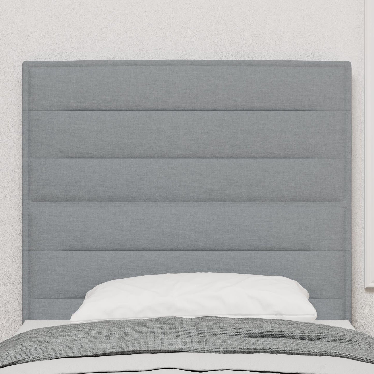 Testiera vidaXL Grigio chiaro Tessuto 90 cm Rivestimenti decorativi