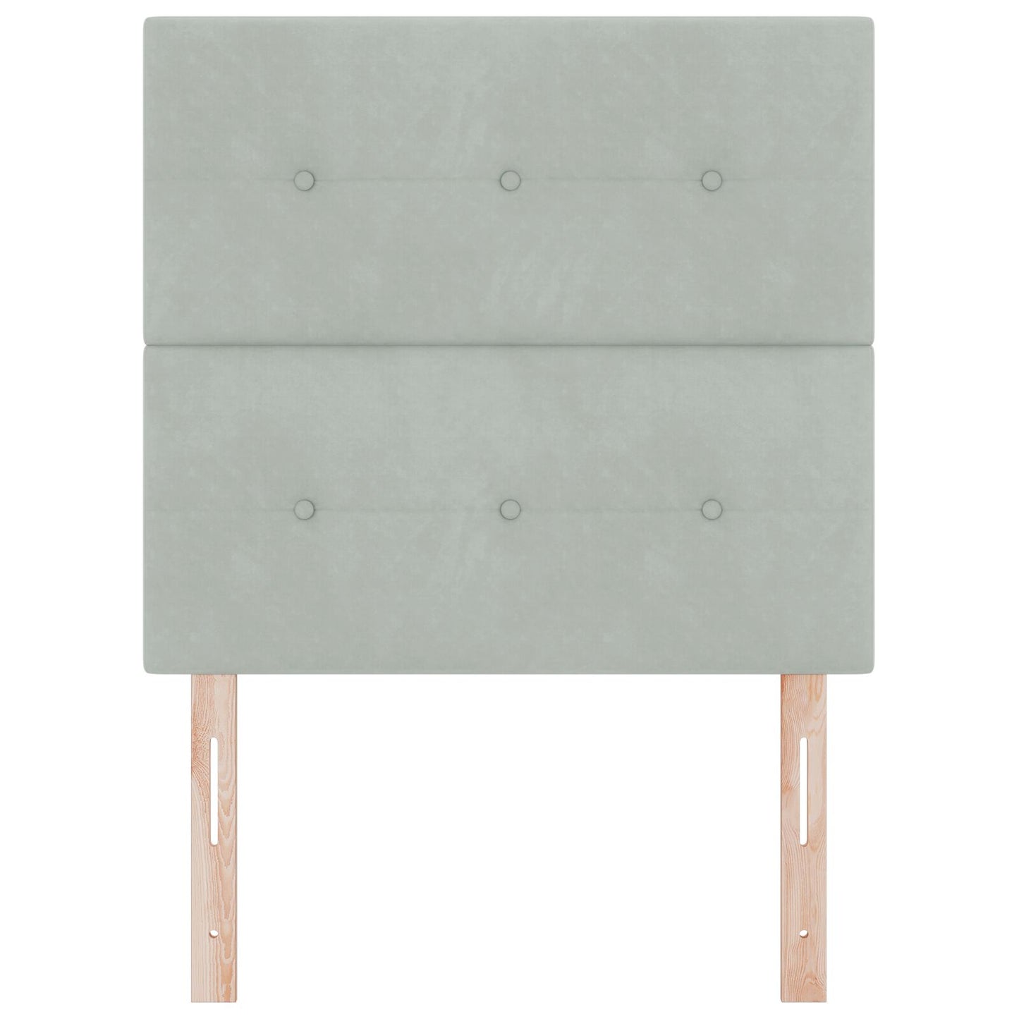 Testiera vidaXL Con bottoni trapuntati Grigio chiaro 90 cm Velluto