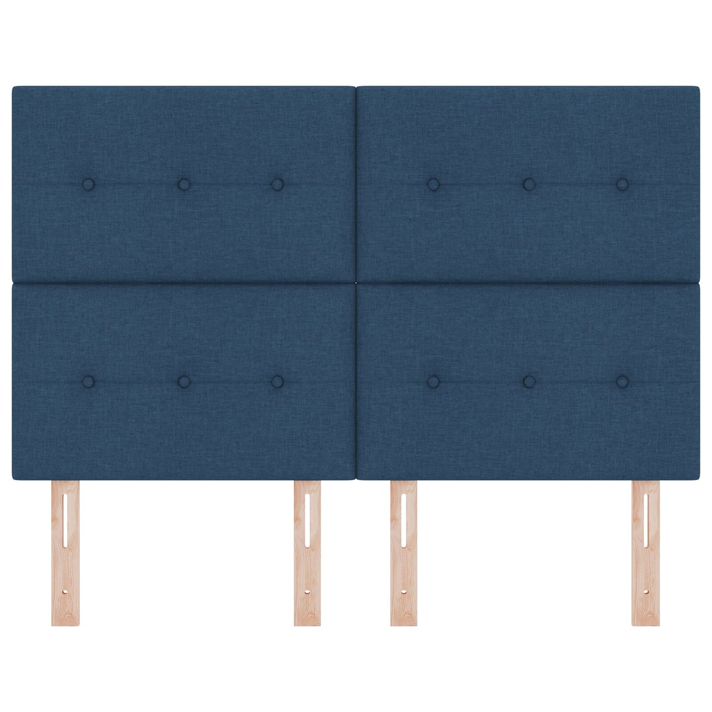 Testiera vidaXL Button Tufted Blu 160 cm Tessuto