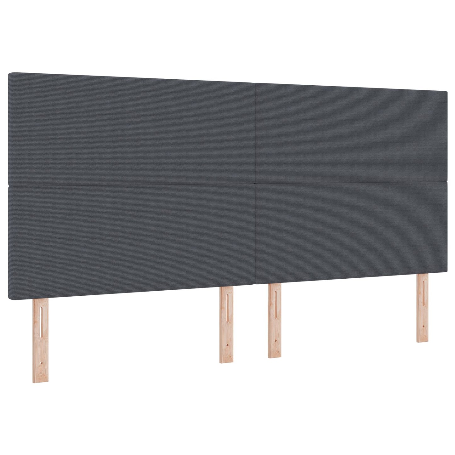 Testiera vidaXL Design Semplice Grigio Scuro 200 cm Tessuto Corduroy