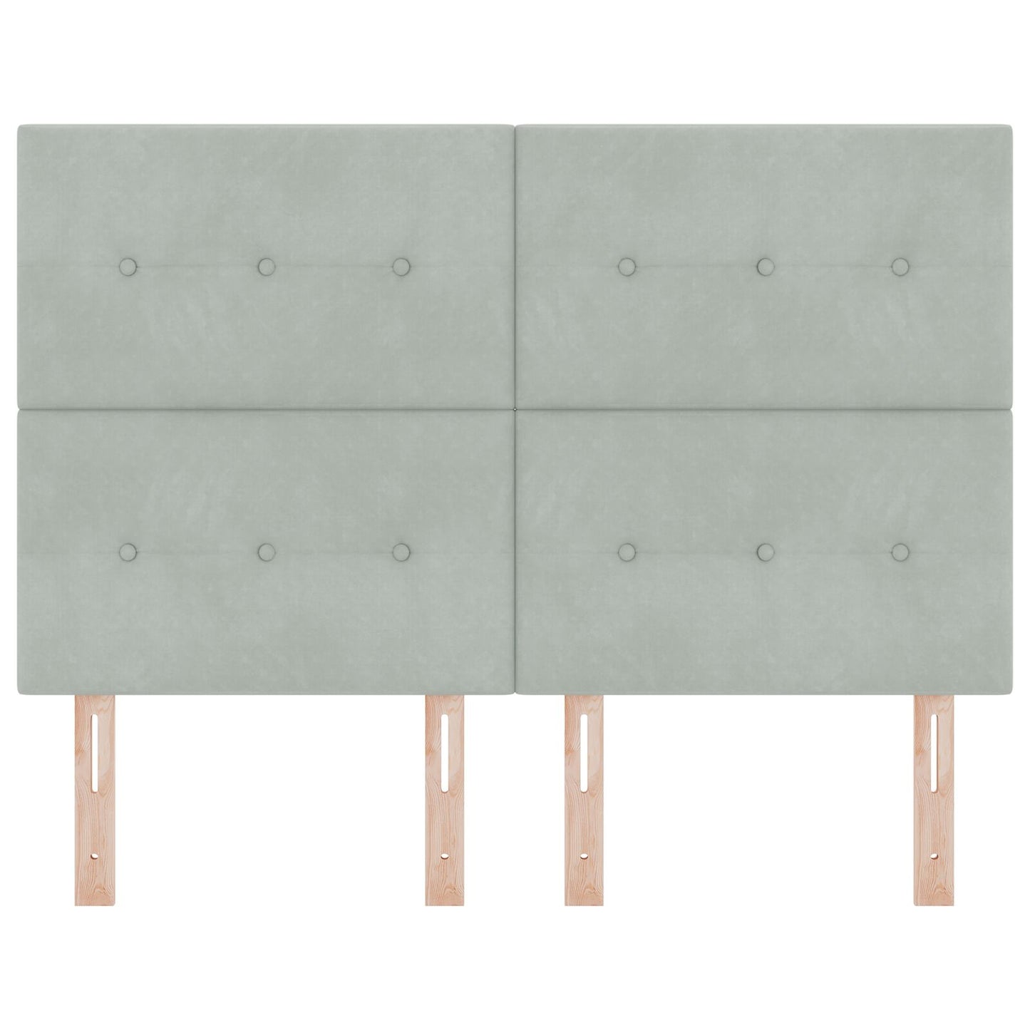 Testiera vidaXL Capitonnè Grigio Chiaro 140 cm Velluto