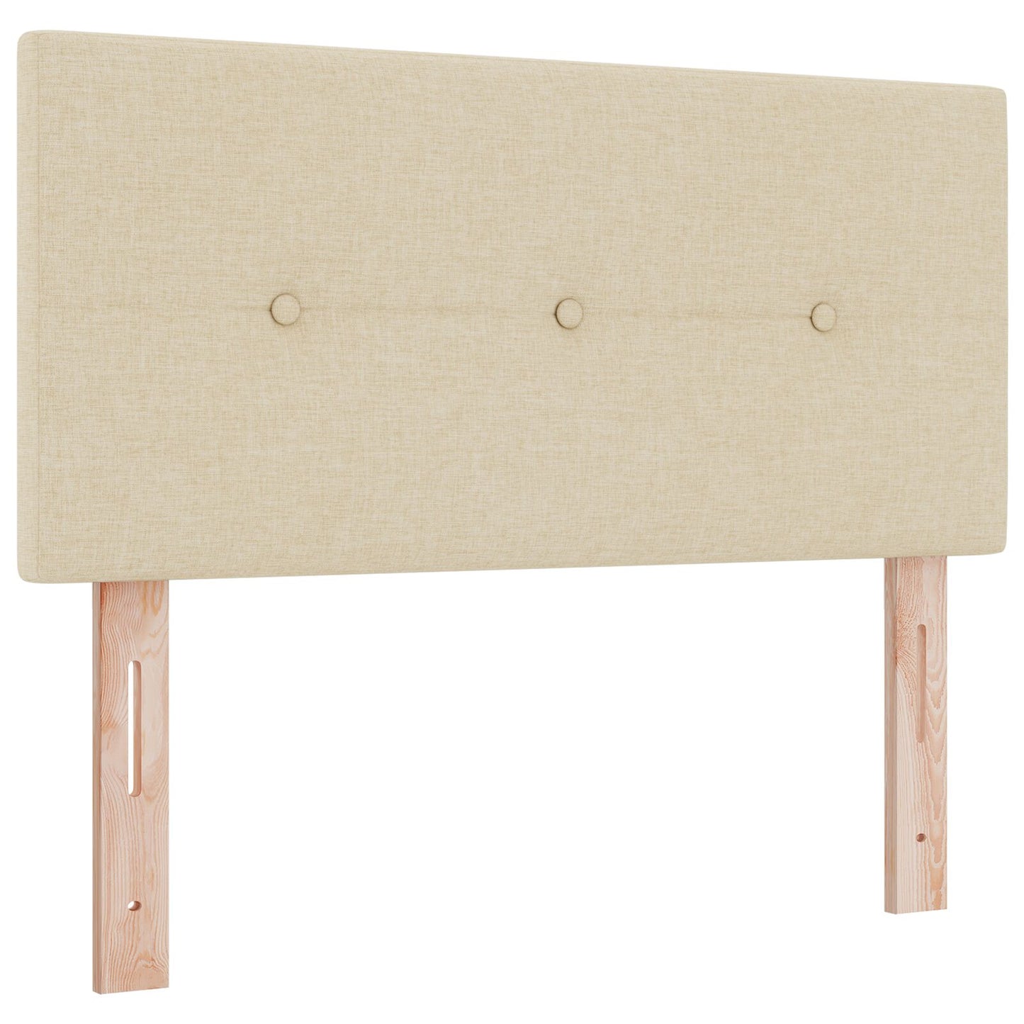 Testata LED vidaXL con bottoni imbottiti Crema 80 cm Tessuto