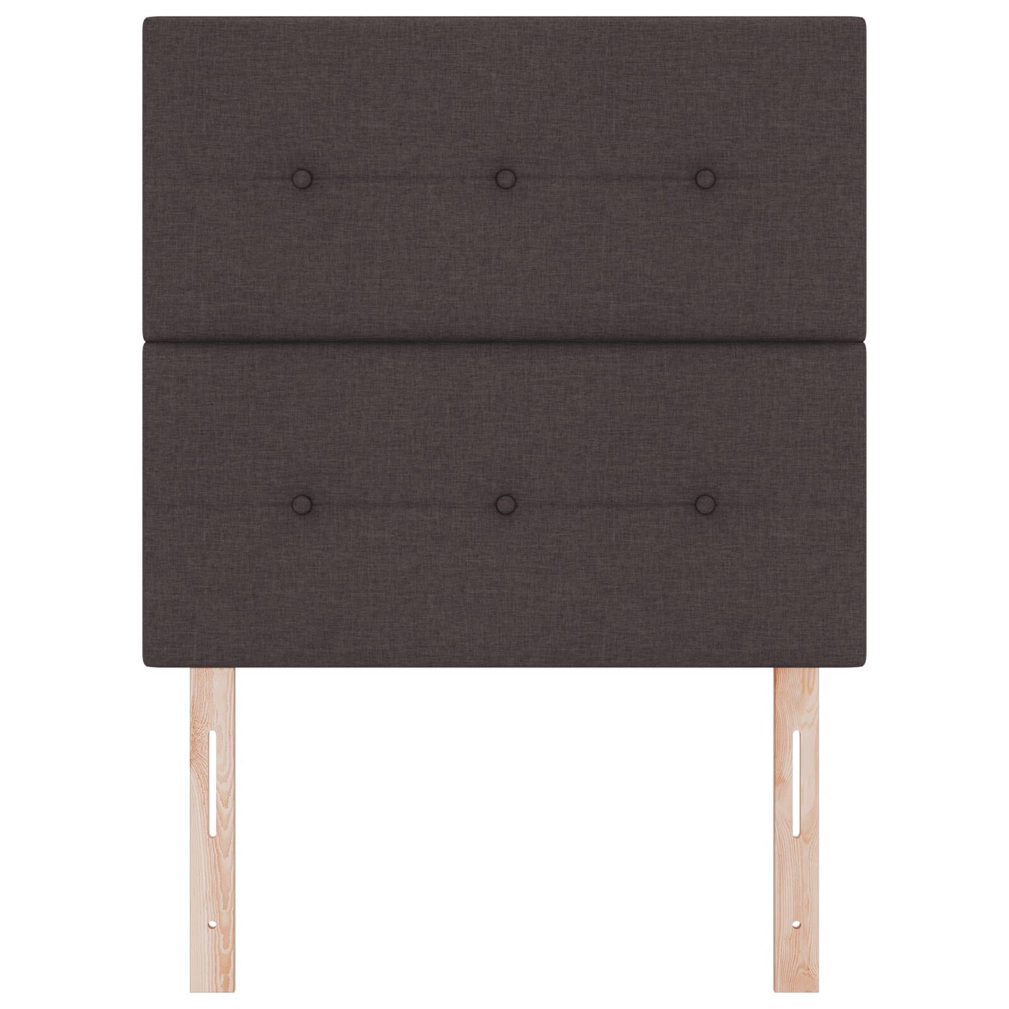 Testiera imbottita vidaXL marrone scuro 80 cm in tessuto