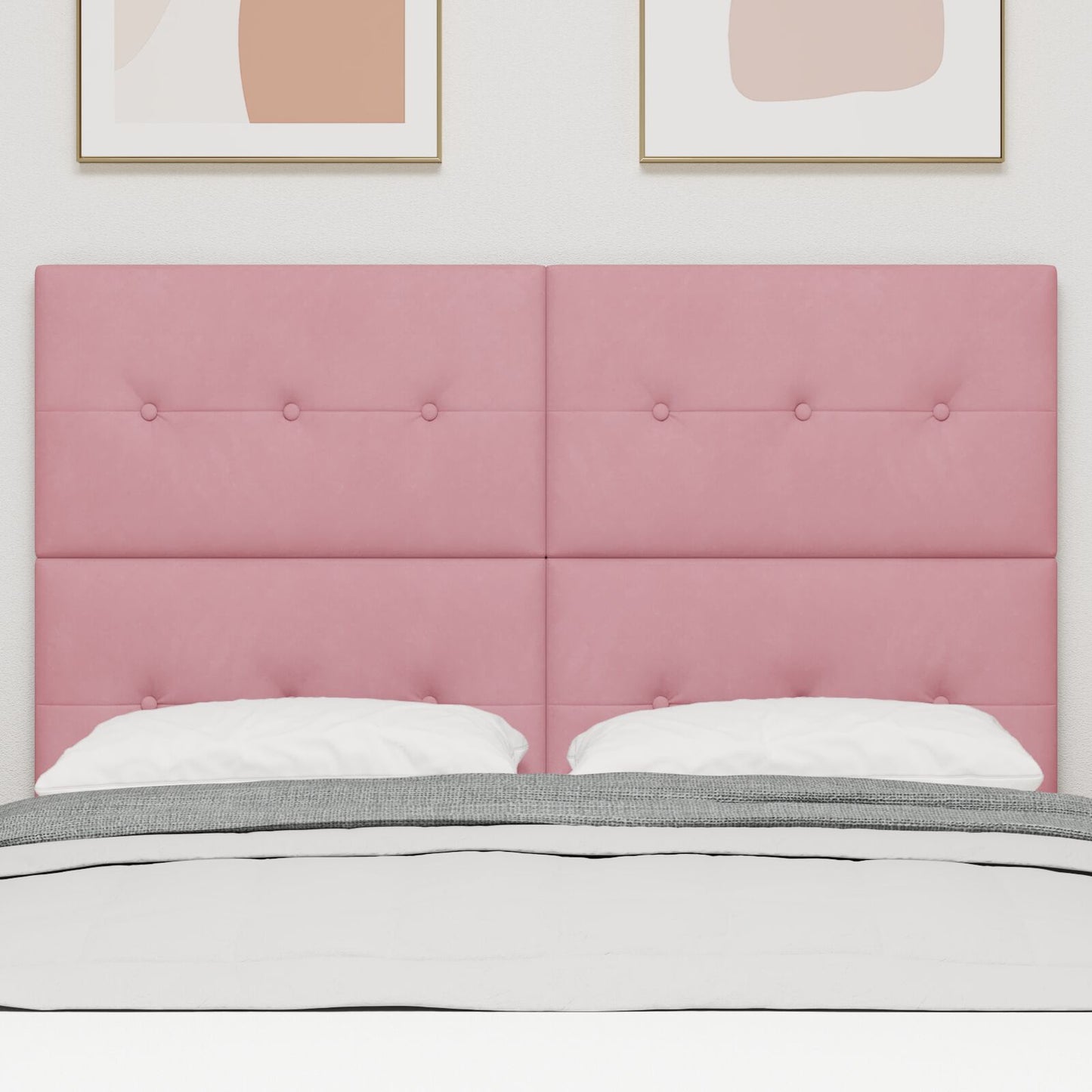 Testata LED vidaXL Rosa 72 cm Velluto