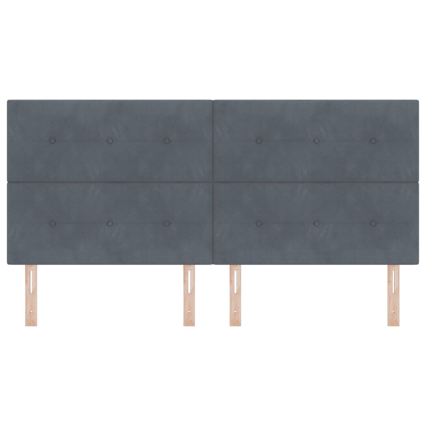Testata LED vidaXL Grigio Scuro 100 cm Velluto