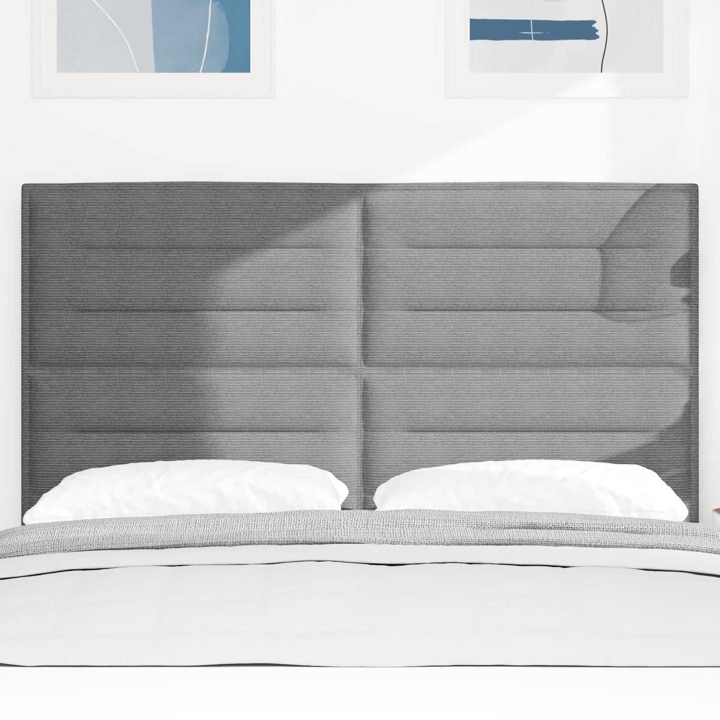Testiera Design Semplice Grigio Chiaro 160 cm Tessuto Corduroy
