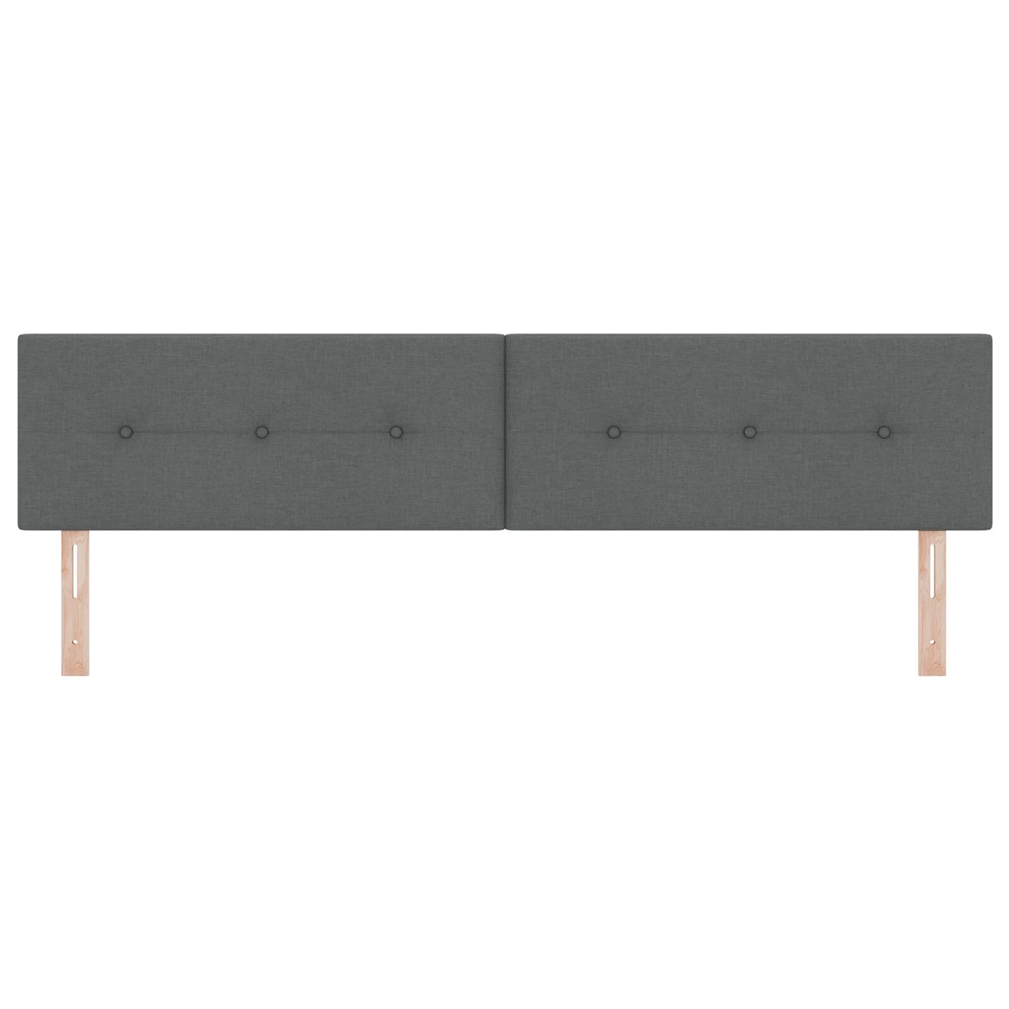 Testata LED vidaXL Button Tufted Grigio scuro 100 cm Tessuto