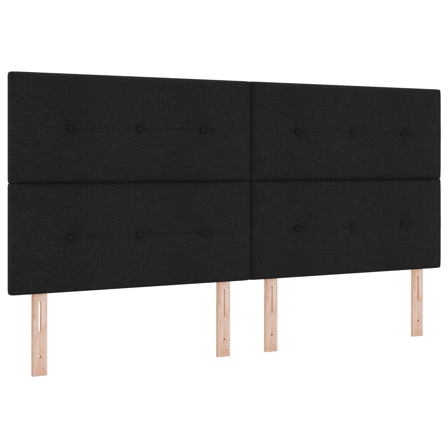 Testiera vidaXL Button Tufted Nera 200 cm Tessuto