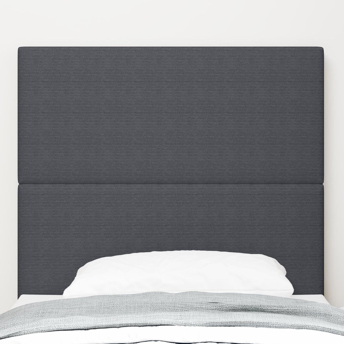 Testiera vidaXL Design Pieno Grigio Scuro 80 cm in Tessuto Corduroy
